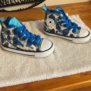 Converse Kids' Blue Patterned High-Tops